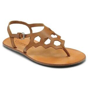 VivoBarefoot Womens Pandora Hand Cut Sandal Brown Leather Womens Size EU 40 US 9